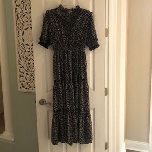 Ruffled tiered maxi dress